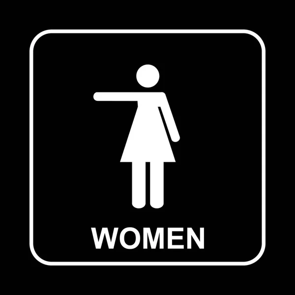 Toalett skylt. WC kvinnor — Stock vektor