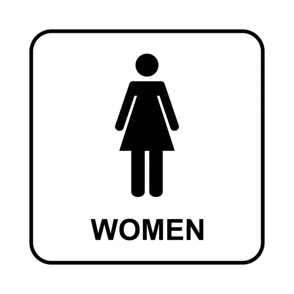 トイレのサイン。トイレの女性 — ストックベクタ