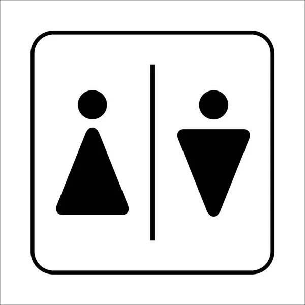 Туалетный знак. Туалет Мужчины и женщины — стоковый вектор