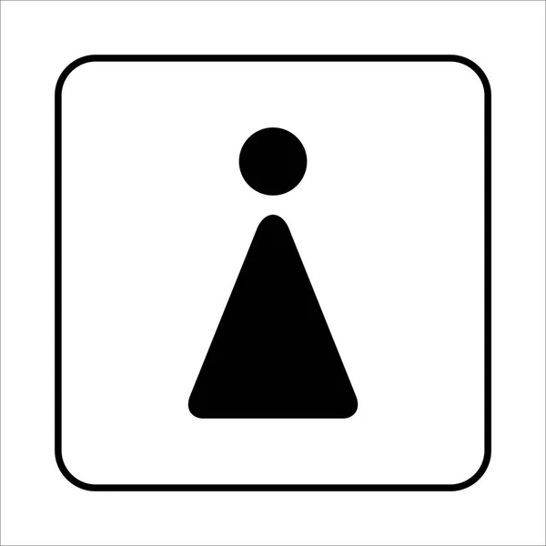Panneau de toilettes. WC femmes — Image vectorielle