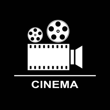 İllüstrasyon izole sinema kamera simgesinin