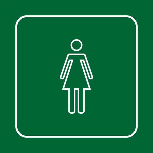 Toalettskilt. WC-kvinner – stockvektor