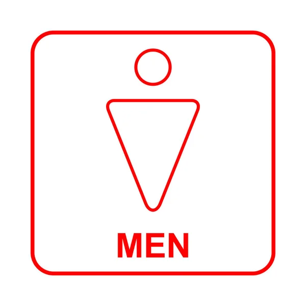 Toalett skylt. WC män — Stock vektor