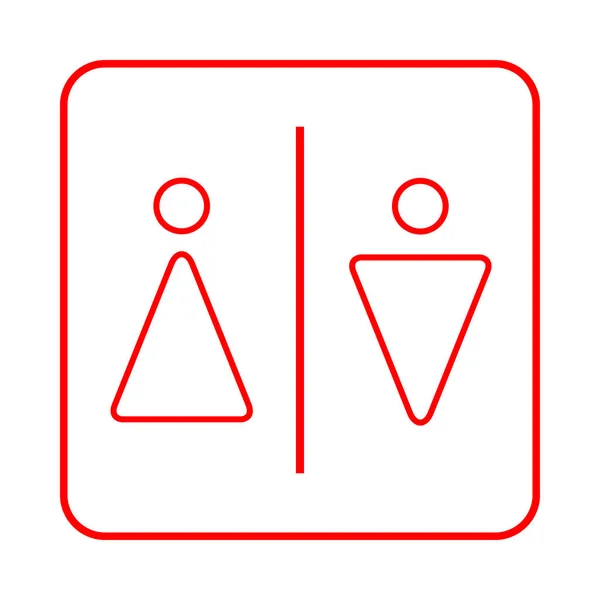 Τουαλέτα σημάδι. Εικονίδιο WC ανδρών και γυναικών — Διανυσματικό Αρχείο