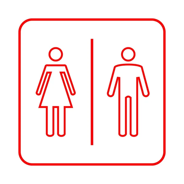 马桶标志Wc 男人和女人 — 图库矢量图片