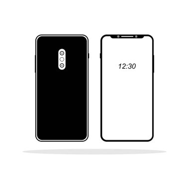 Modern smartphone tasarım vektör simgesi