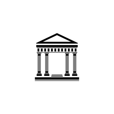 Sütun vektör simgesi ile bina Elegant