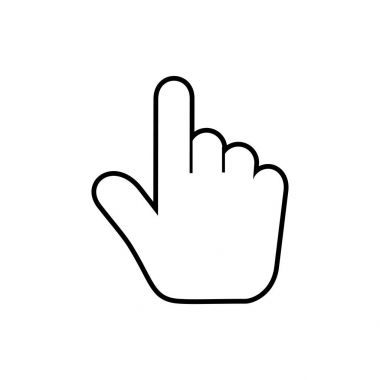 el simgesi işaretçi vektör