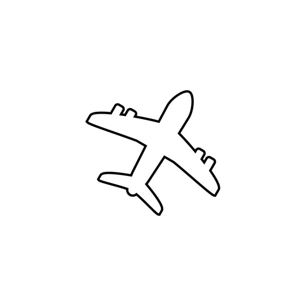 Ikona Vektor Kształt Samolotu — Wektor stockowy