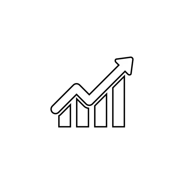 Línea Gráfico Vector Icono — Archivo Imágenes Vectoriales