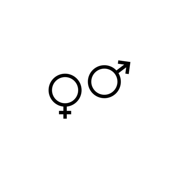 Gender Symbols Vector Icon — Stock Vector