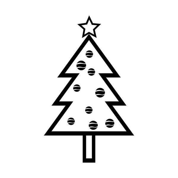 クリスマスツリーベクトルアイコン — ストックベクタ