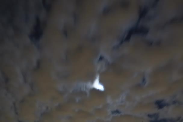 Volle Maan Wolken Zweven Lucht — Stockvideo
