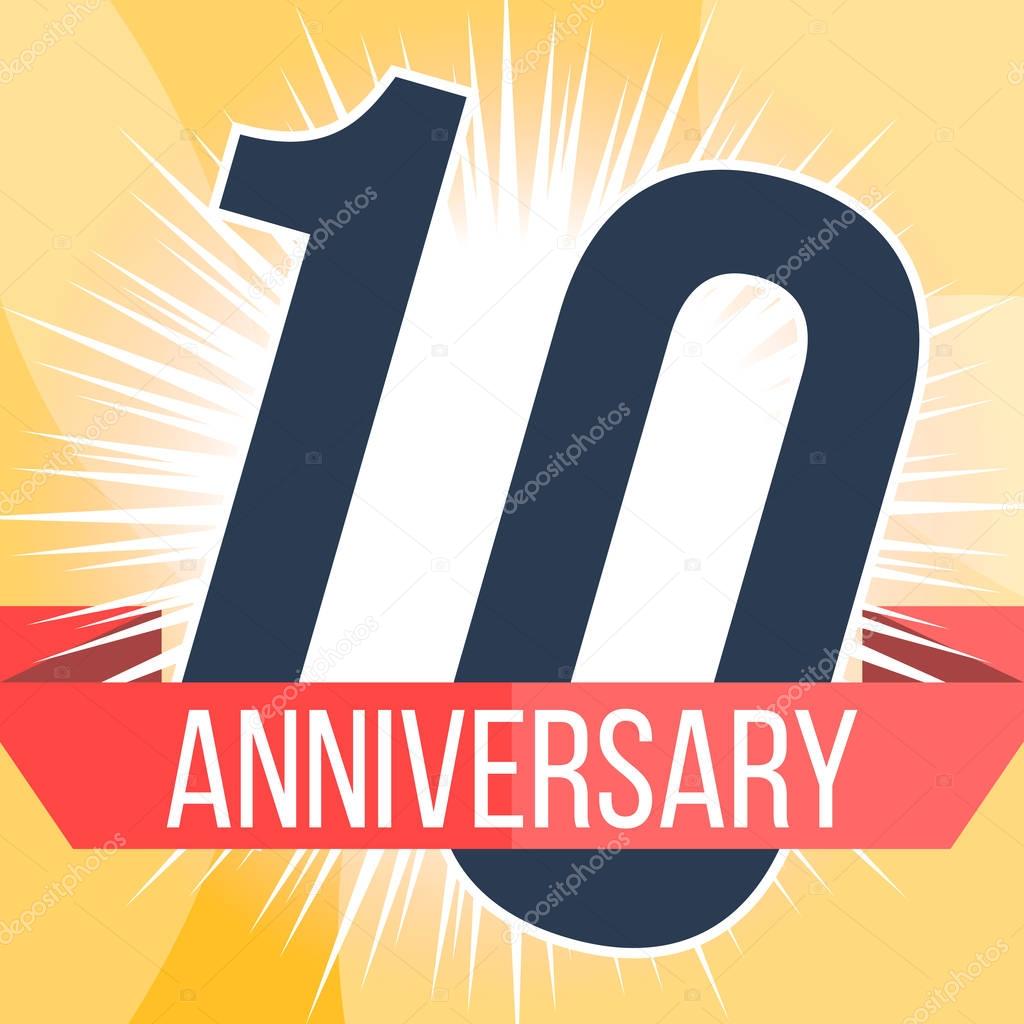 10 year anniversary banner | Ten years anniversary banner. 10th