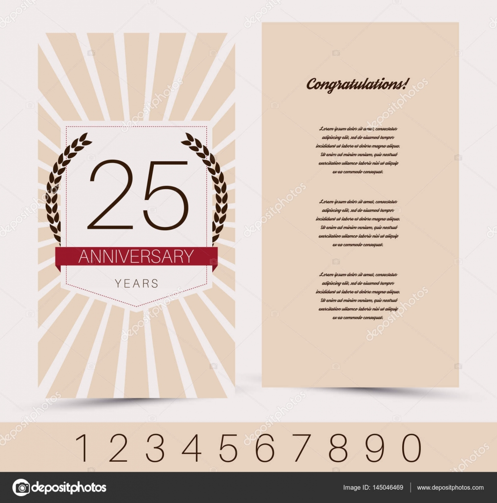 Anniversary invitation/greeting card. — Stock Vector © aieps #145046469