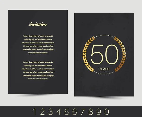 Anniversary invitation/greeting card. — Stock Vector