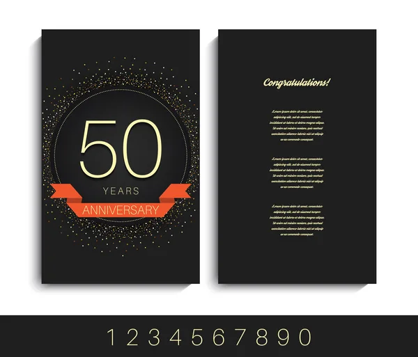 Tarjeta de invitación / saludo aniversario . — Vector de stock