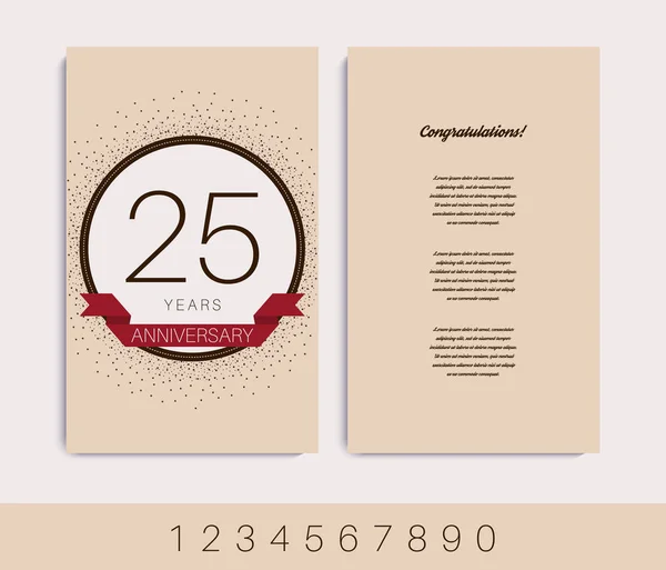 Invitation anniversaire / carte de vœux . — Image vectorielle