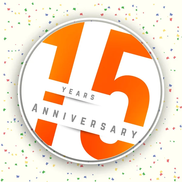 Patnáct let výročí nápis. 15 logo výročí. — Stockový vektor