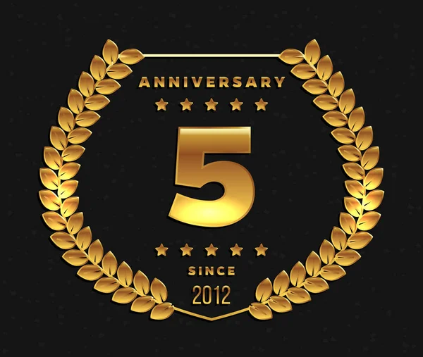 Banner de aniversário de cinco anos. Logotipo do quinto aniversário . —  Vetores de Stock