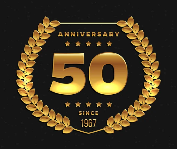 50 jaar jubileum logo. Vectorillustratie. — Stockvector