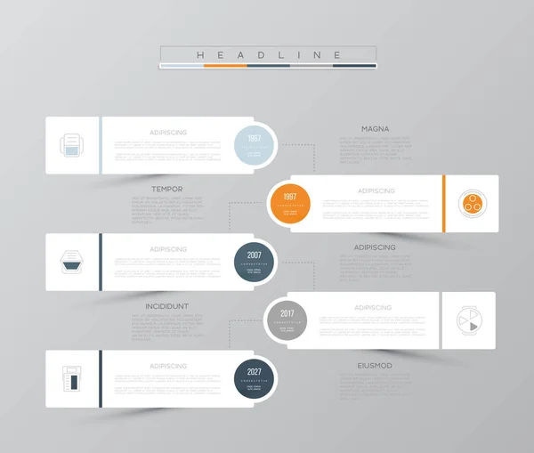 Plantilla de infografía vectorial. Concepto de negocio con 5 opciones. Para contenido, diagrama, diagrama de flujo, pasos, partes, infografías de la línea de tiempo, diseño del flujo de trabajo, gráfico . — Archivo Imágenes Vectoriales