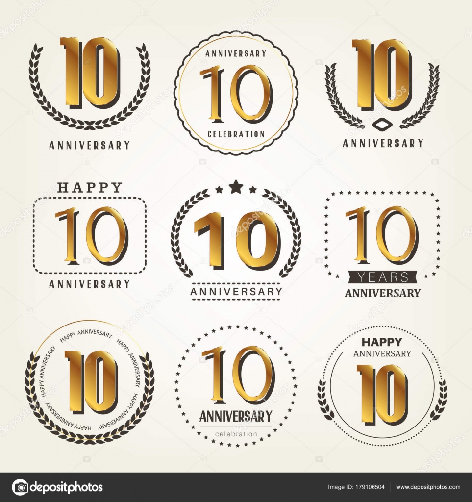 Logo Anniversaire De 10 Ans Illustration Vectorielle Image Vectorielle Par Aieps C Illustration