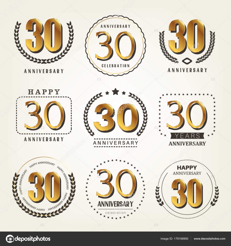 30 Years Anniversary Logo Set Vector Illustration Stock Vector Image By C Aieps 30 Years Anniversary Logo Set Vector Illustration Stock Vector Image By C Aieps