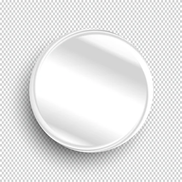 白丸のバナーまたは透明の背景上のボタン。ベクトル図. — ストックベクタ