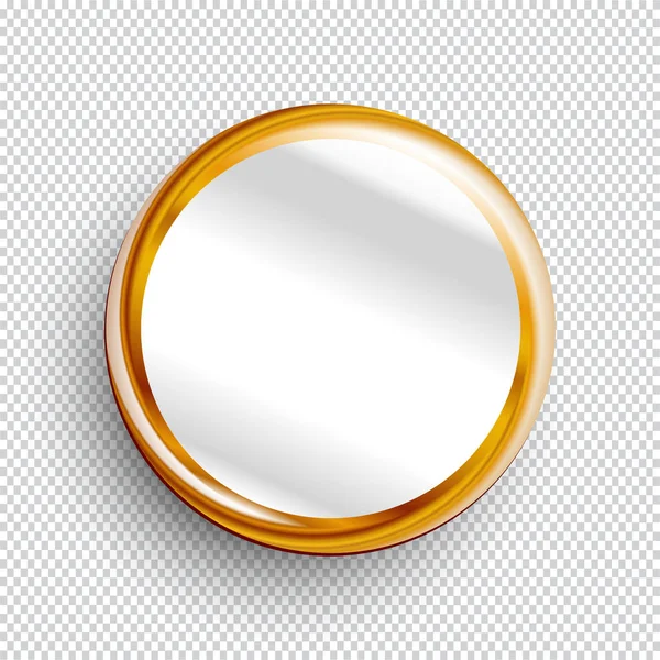 Banner de círculo vacío o botón sobre fondo transparente. Ilustración vectorial . — Vector de stock