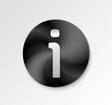 Yuvarlak bilgi düğmesi. 