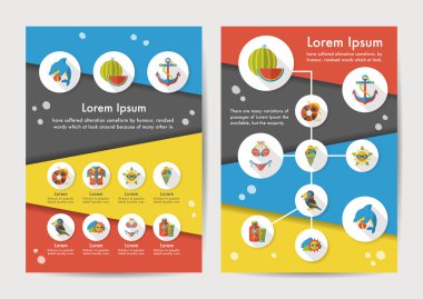 Uzun Gölge, eps10 yaz Icons set