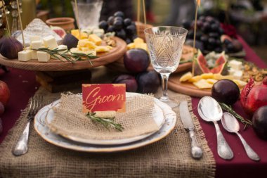 Düğün masa meyve ile 