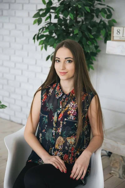 Senhora de negócios, menina bonita — Fotografia de Stock