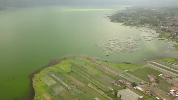 Fotografia aérea de Bali. Aldeia costeira — Vídeo de Stock