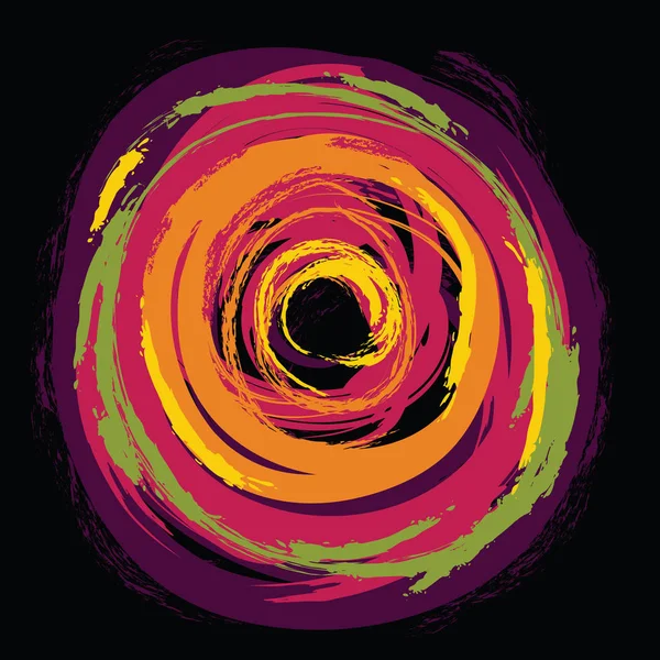 Vektör renkli soyut girdap fırça arka plan boya