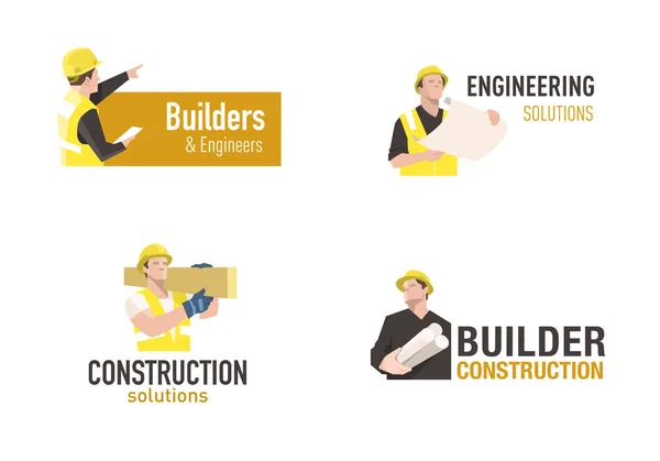 İnşaat ve mühendislik şirket logo şablonu