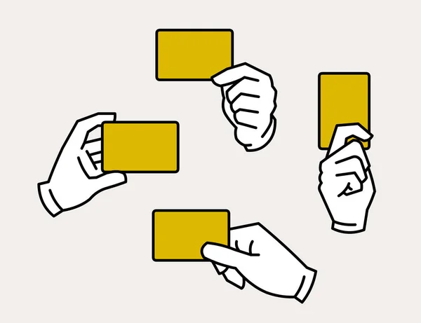 Kart şablonu holding eller