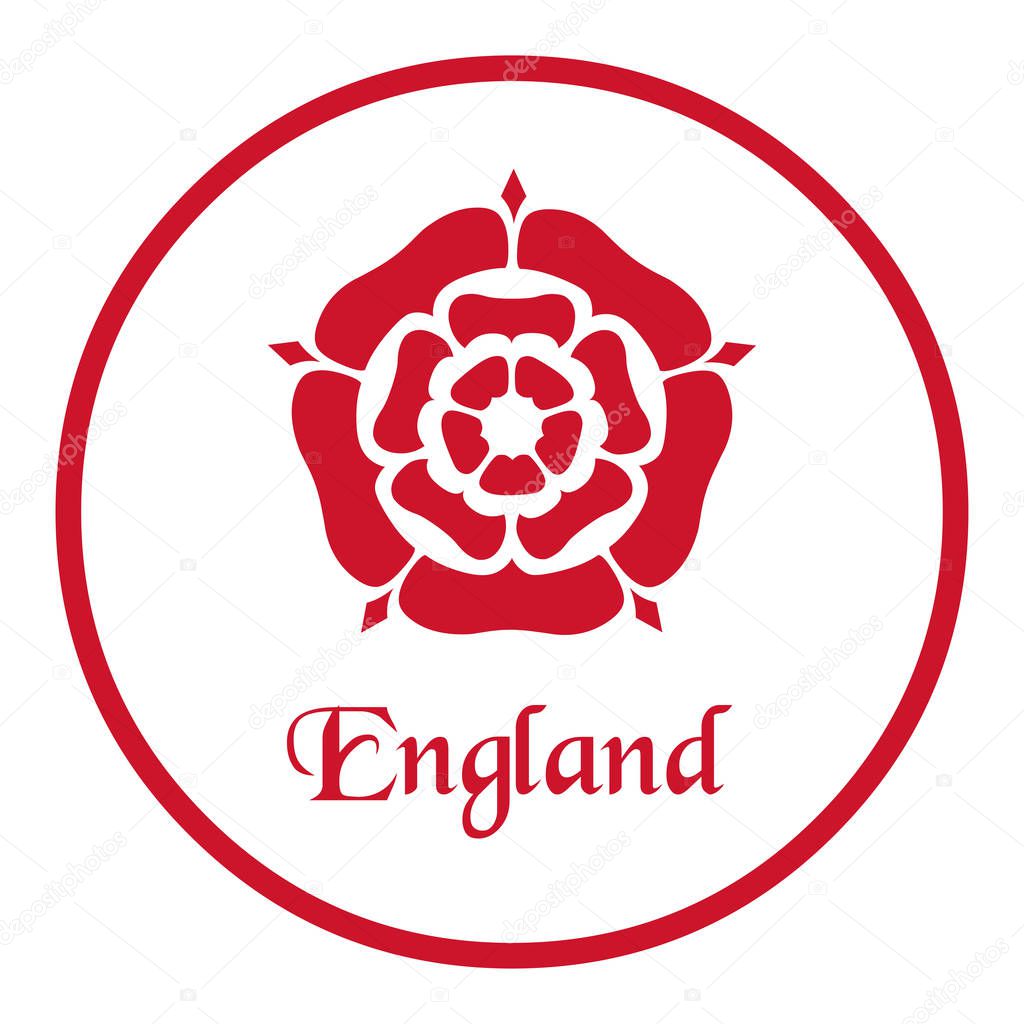 England emblem with the Tudor Rose on white