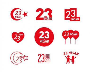 23 Nisan çocuk gün Icon set