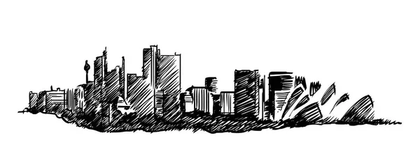 Sydney manzarası vektör el çizimi