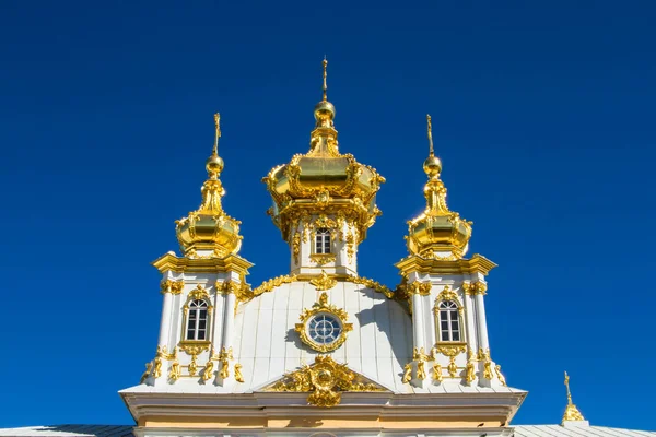 Rusia. San Petersburgo. Peterhof. 25 mayo 2016 El Palacio. Fuentes. Un parque . — Foto de Stock