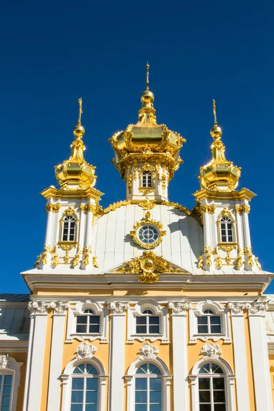 Rusia. San Petersburgo. Peterhof. 25 mayo 2016 El Palacio. Fuentes. Un parque . — Foto de Stock