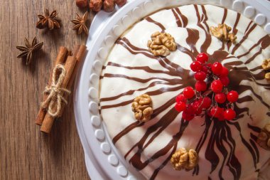 Pasta, yemek, süslü, beyaz, tatil, tatlı,