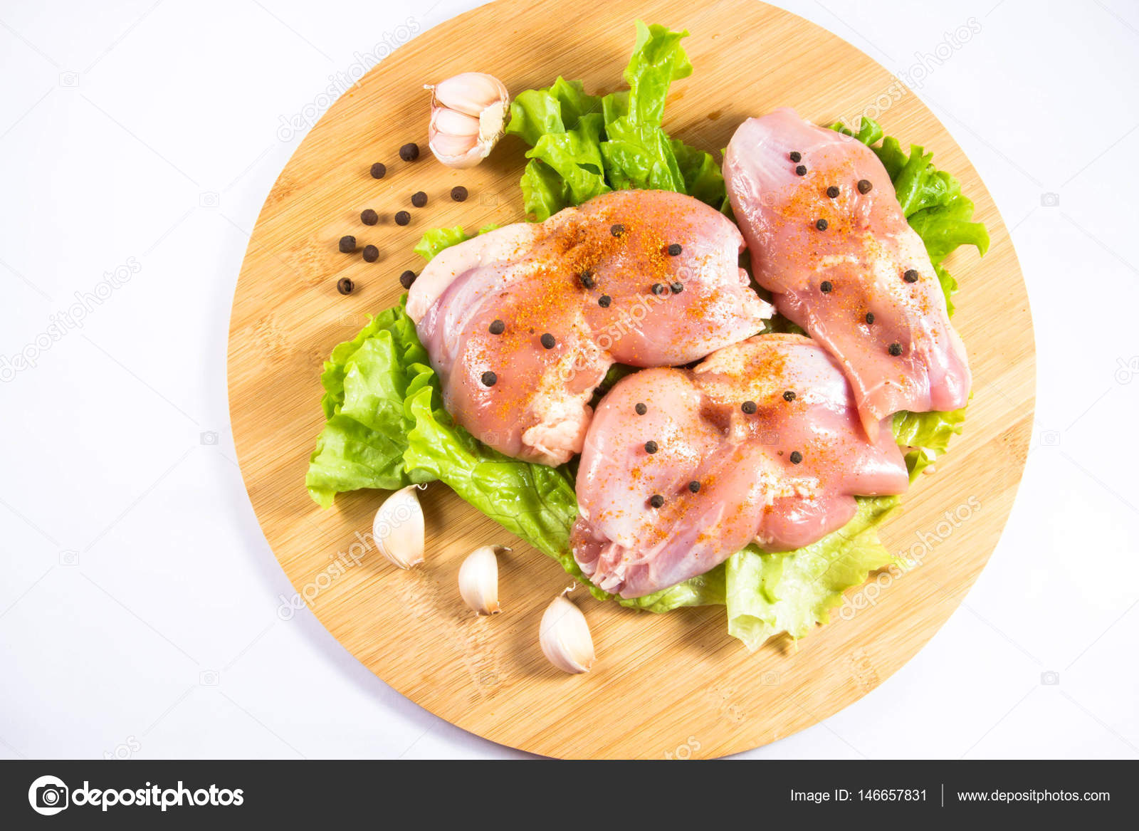 Meat, chicken, food, poultry, diet, greens, food — Stock Photo