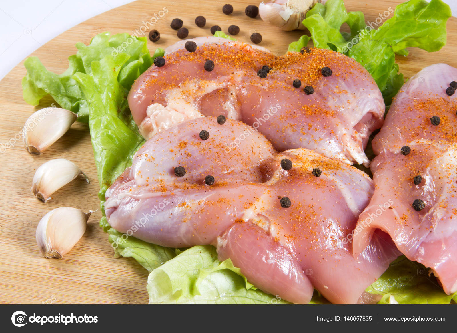 Meat, chicken, food, poultry, diet, greens, food — Stock Photo