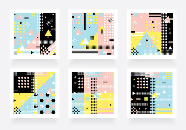 набор шаблонов стиля Мемфиса
