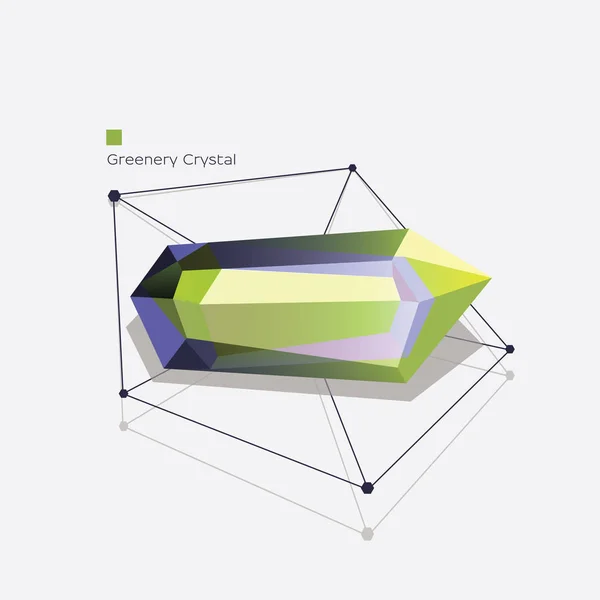 Prachtige abstracte kristallen vorm — Stockvector