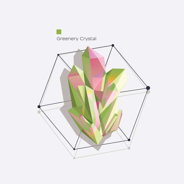 Beautiful abstract crystal shape