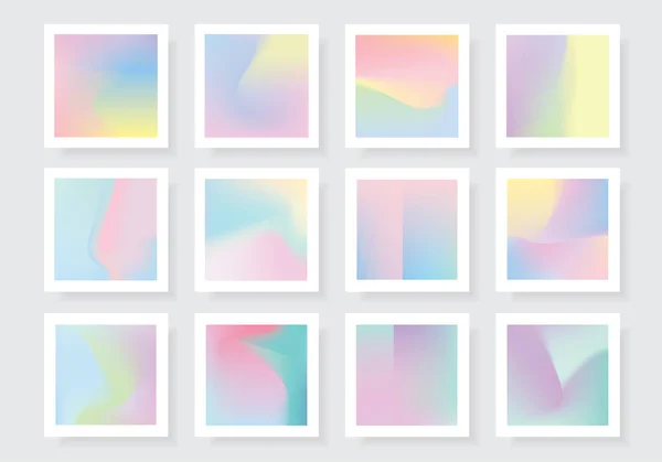 Holographic gradient collection — Stock Vector
